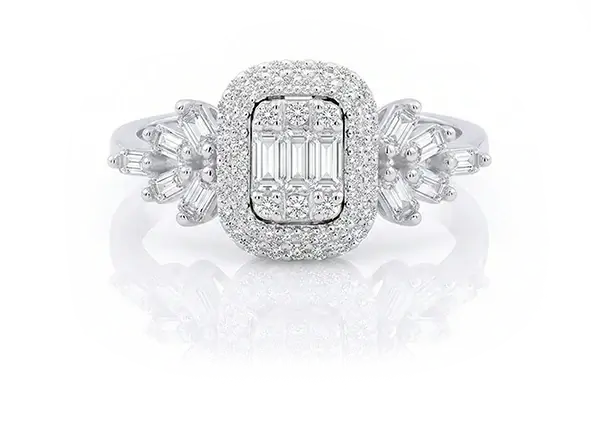 Baget Taşlı Pırlanta Yüzük