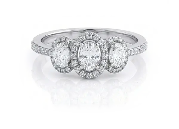 Tria Üç Taş Pırlanta Yüzük